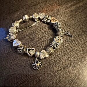 Elegant Silver Charm Bracelet